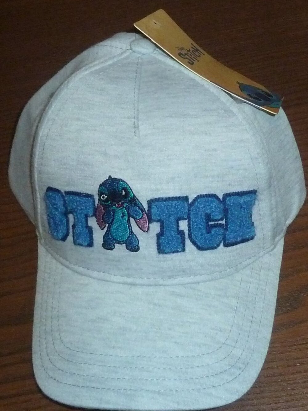 Disney Stitch Gray Hat Cap One Size OSFM Adjustable Embroidered